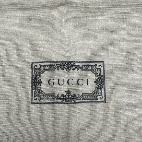 Gucci Dust Bag Beige Canvas Protector Cover Drawstring for Shoes Handbag 17”x12” - Picture 2 of 5